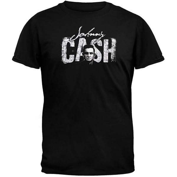 Johnny Cash Men's Short-Sleeve Bold Cash Graphic T-Shirt (Black